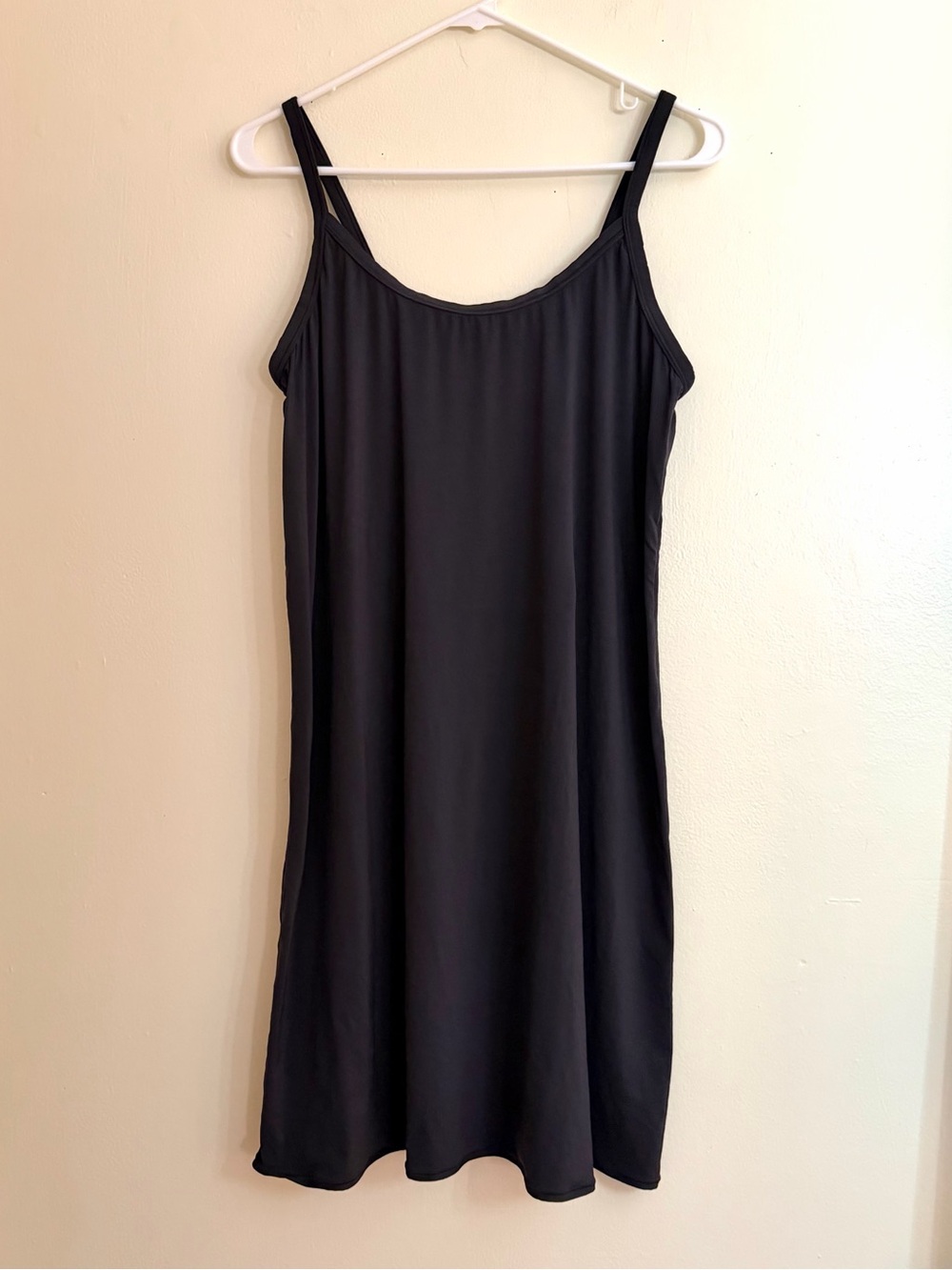 Black Slip Dress with Spaghetti Straps